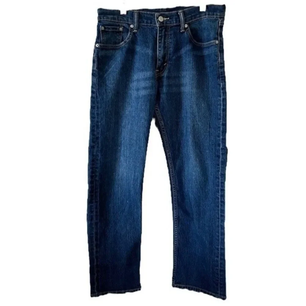 LEVIS 505 ‎ Blue Jeans 30 Waist Classic Straight Leg Short Inseam 27.75